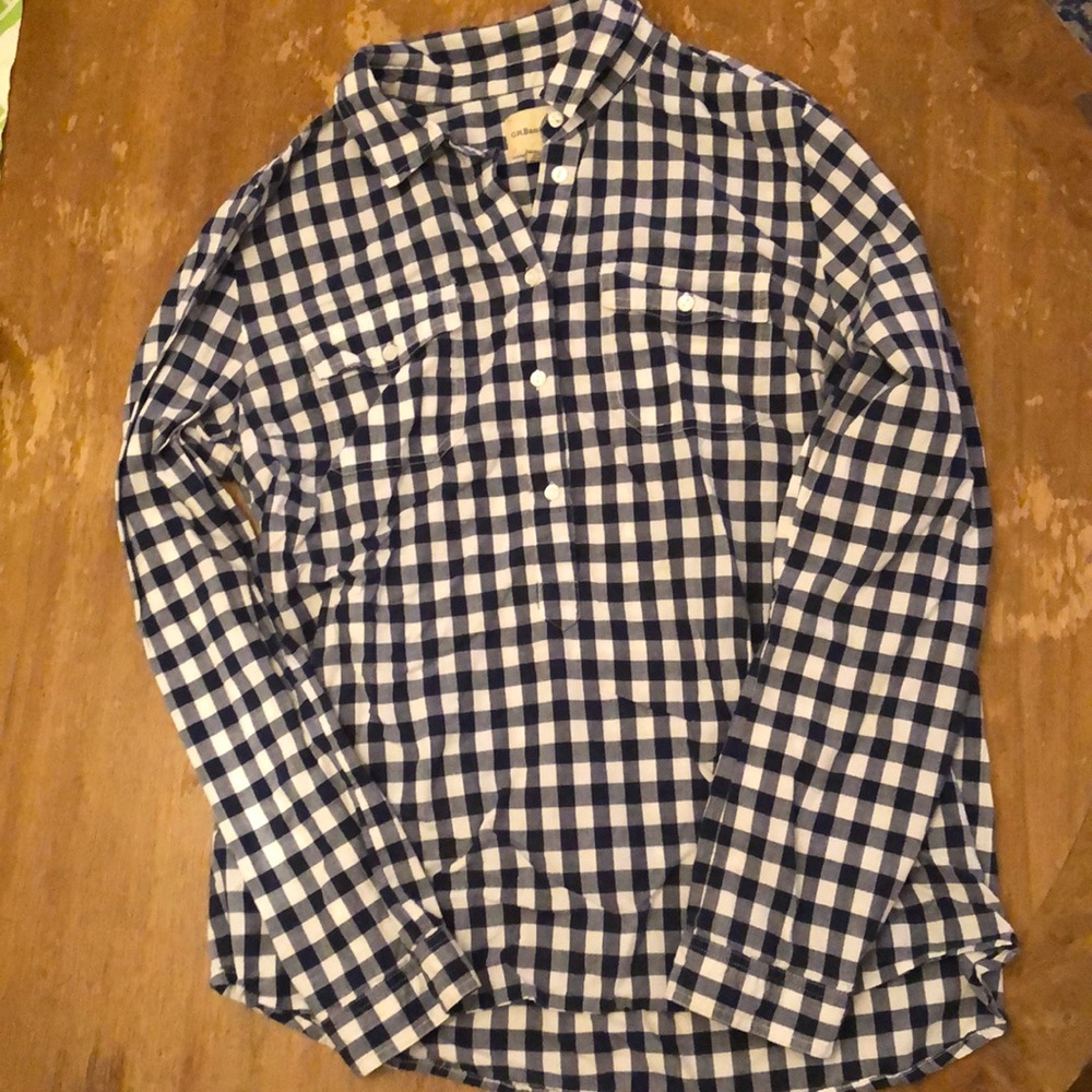 GH Bass Checkered Dress Shirt